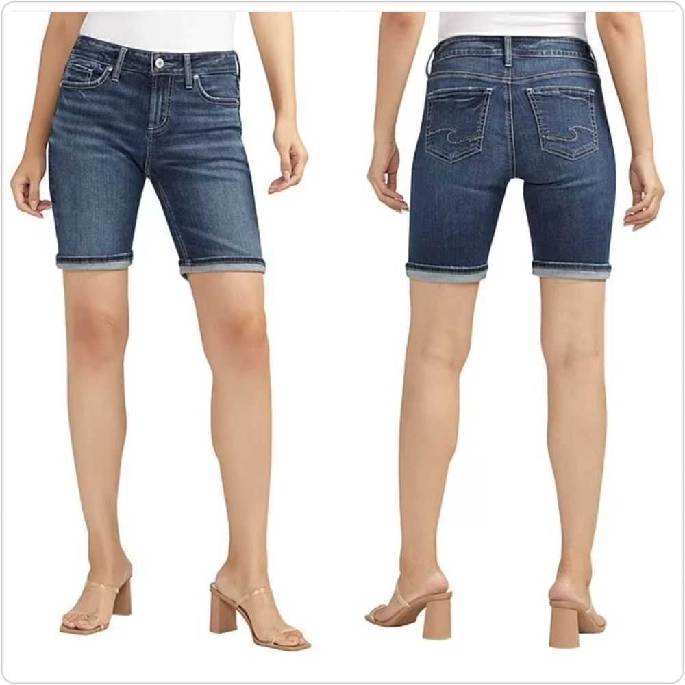 Silver Jeans Co. Suki Bermuda 9" denim shorts sz 29